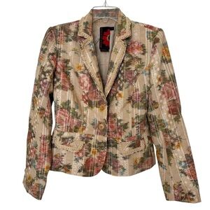 Floral Tapestry Blazer Size 10 Debbie Shuchat Collection